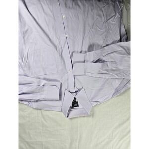 Jos. A. Bank Shirt Mens 16.5 34 Purple Traveler Tailored Fit Long Sleeve Pocket